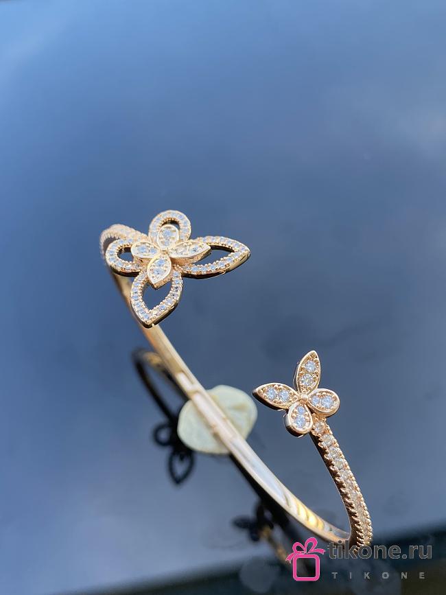 Graff Butterfly Silhouette Open Diamond Bangle Rose Gold - 1