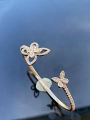 Graff Butterfly Silhouette Open Diamond Bangle Rose Gold - 1