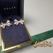 Graff Tilda’s Bow Classic Diamond Stud Earrings White/ Rose Gold - 2