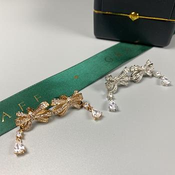 Graff Tilda’s Bow Classic Diamond Drop Earrings White/ Rose Gold