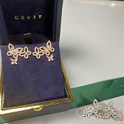Graff Triple Butterfly Silhouette Diamond Earrings White/ Rose Gold - 6
