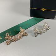 Graff Triple Butterfly Silhouette Diamond Earrings White/ Rose Gold - 5