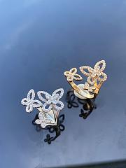 Graff Triple Butterfly Silhouette Diamond Ring White/ Rose Gold - 1