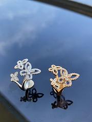 Graff Triple Butterfly Silhouette Diamond Ring White/ Rose Gold - 2