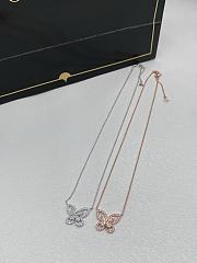 Graff Triple Butterfly Silhouette Diamond Pendant White/ Rose Gold - 4