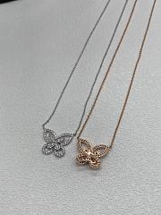 Graff Triple Butterfly Silhouette Diamond Pendant White/ Rose Gold - 3
