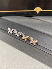 Graff Pave Butterfly Diamond Petite Stud Earrings White/ Rose Gold - 5