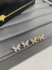 Graff Pave Butterfly Diamond Petite Stud Earrings White/ Rose Gold - 4