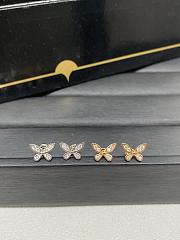 Graff Pave Butterfly Diamond Petite Stud Earrings White/ Rose Gold - 1