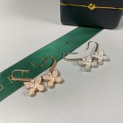 Graff Pave Butterfly Diamond Drop Earrings White/ Rose Gold - 1