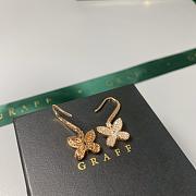 Graff Pave Butterfly Diamond Drop Earrings White/ Rose Gold - 6