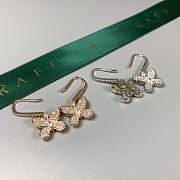 Graff Pave Butterfly Diamond Drop Earrings White/ Rose Gold - 4
