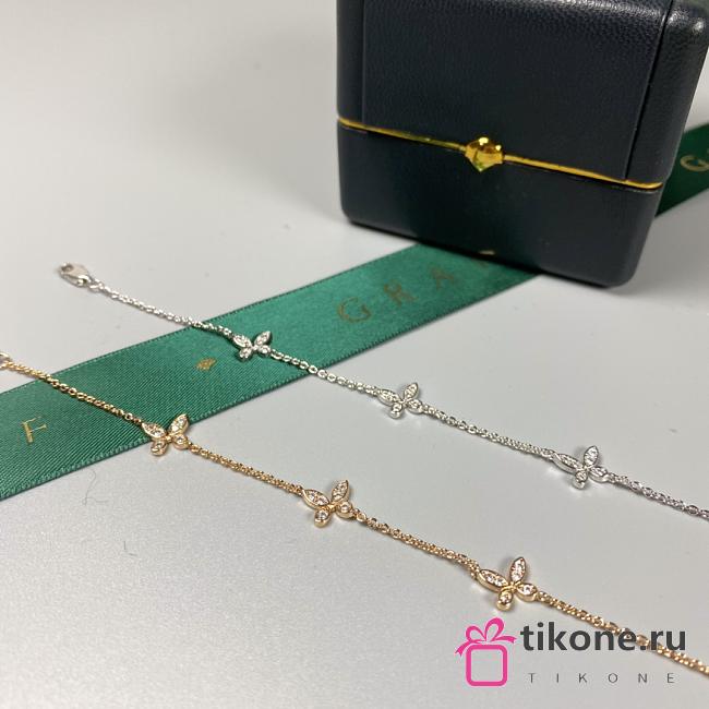 Graff Pave Butterfly Diamond Petite Bracelet White/ Rose Gold - 1