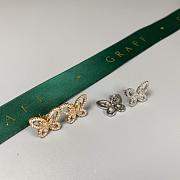 Graff Butterfly Silhouette Diamond Mini Stud Earrings White/ Rose Gold - 6