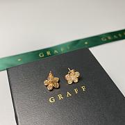 Graff Wild Flower Petite Pave Diamond Stud Earrings White/ Rose Gold - 5