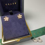 Graff Wild Flower Petite Pave Diamond Stud Earrings White/ Rose Gold - 3