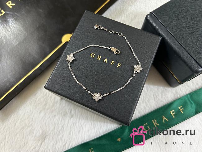 Graff Wild Flower Petite Pave Diamond Bracelet White Gold - 1