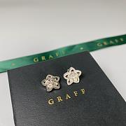 Graff Wild Flower Diamond Stud Earrings White/ Rose Gold - 5