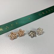 Graff Wild Flower Diamond Stud Earrings White/ Rose Gold - 3