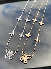 Graff Multi Butterfly Silhouette Diamond Pendant White/ Rose Gold - 3