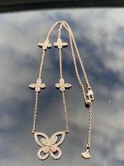 Graff Multi Butterfly Silhouette Diamond Pendant White/ Rose Gold - 2