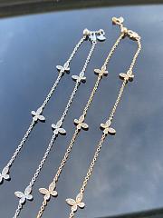 Graff Pave Butterfly Diamond Petite Necklace White/ Rose Gold - 2