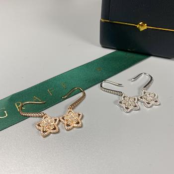 Graff Wild Flower Diamond Earrings White/ Rose Gold