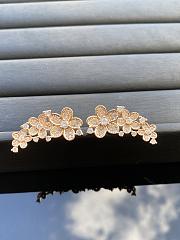 Graff Wild Flower Diamond Ear Climber Earrings White/ Rose Gold - 6