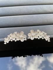 Graff Wild Flower Diamond Ear Climber Earrings White/ Rose Gold - 5