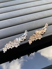 Graff Wild Flower Diamond Ear Climber Earrings White/ Rose Gold - 2