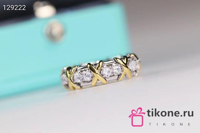 Tiffany Ring in Platinum and Yellow Gold with Diamonds - 1