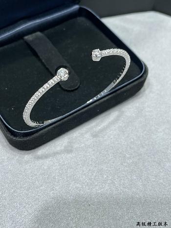 Laurence Graff Signature Open Diamond Bangle White Gold