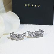 Graff Wild Flower Diamond Ear Climber Earrings White Gold - 2