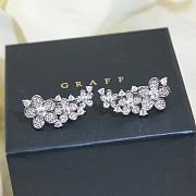 Graff Wild Flower Diamond Ear Climber Earrings White Gold - 6