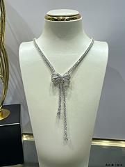 Graff Tilda’s Bow Double Strand Round Diamond Necklace White Gold - 6