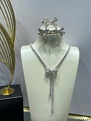 Graff Tilda’s Bow Double Strand Round Diamond Necklace White Gold - 5