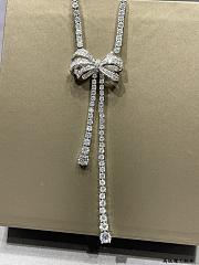 Graff Tilda’s Bow Double Strand Round Diamond Necklace White Gold - 2