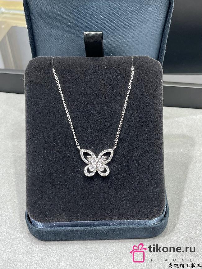 Graff Butterfly Silhouette Diamond Pendant White Gold - 1