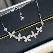 Graff Butterfly Petite Pavé Diamond Line Pendant White Gold - 6