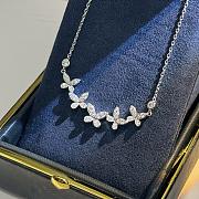 Graff Butterfly Petite Pavé Diamond Line Pendant White Gold - 4