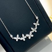 Graff Butterfly Petite Pavé Diamond Line Pendant White Gold - 3