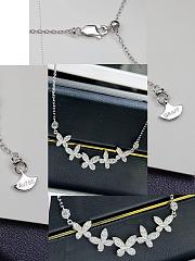 Graff Butterfly Petite Pavé Diamond Line Pendant White Gold - 2