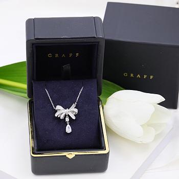 Graff Tilda's Bow Classic Diamond Drop Pendant White Gold