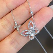 Graff Double Butterfly Silhouette Diamond Pendant White Gold - 5
