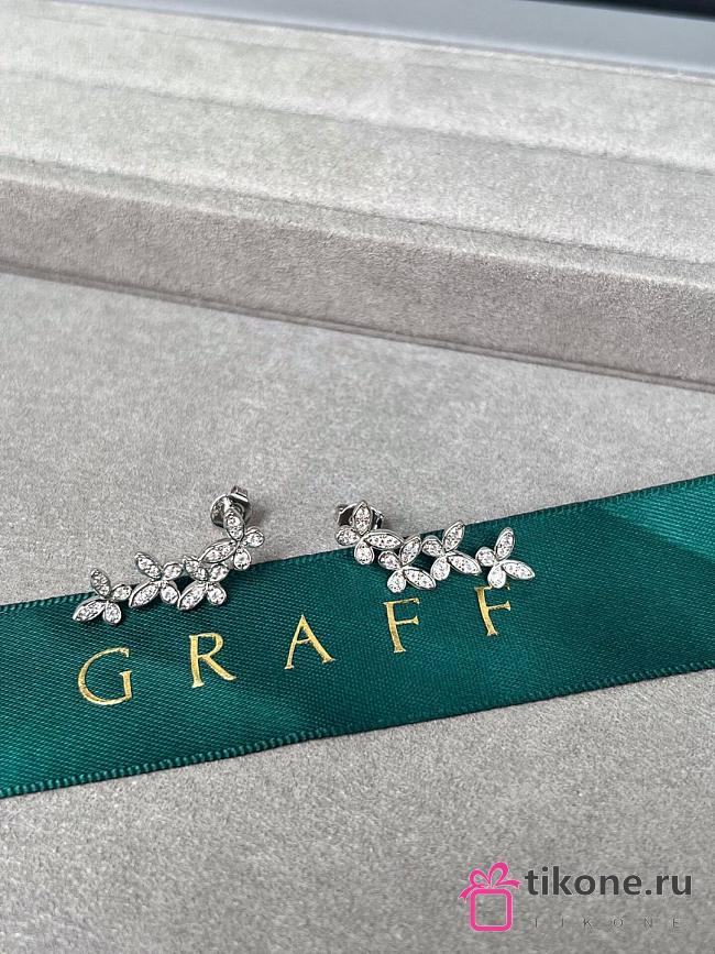Graff Pavé Butterfly Diamond Petite Ear Climbers White Gold - 1