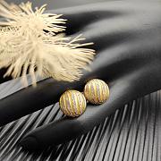 David Yurman Sculpted Cable Stud Earrings 18K Yellow/ White Gold with Diamonds 14mm - 4