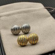 David Yurman Sculpted Cable Stud Earrings 18K Yellow/ White Gold with Diamonds 14mm - 3