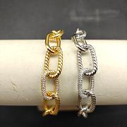 David Yurman DY Madison Chain Bracelet 18K Yellow/ White Gold with Diamonds 11mm - 6