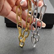 David Yurman DY Madison Chain Bracelet 18K Yellow/ White Gold with Diamonds 11mm - 5