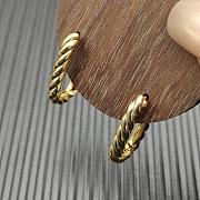 David Yurman DY Madison Cable Hoop Earrings in 18K Yellow/ White Gold 24.3mm  - 3